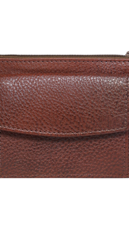 HIROSHI Genuine Leather Men Minimal Wallet with Card Slots -Tan